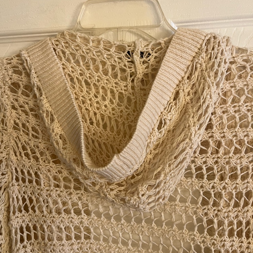 Lucky Brand Cream Open-Knit Sweater - Picture 3 of 5